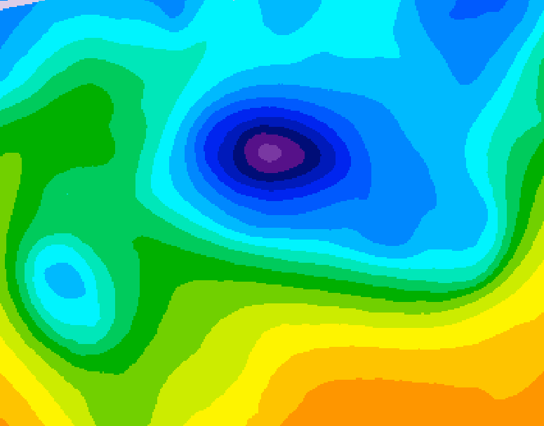GDPS 500 millibar geopotential height 114 hour forecast chart for Canada based on 2026/04/07 1200Z data
