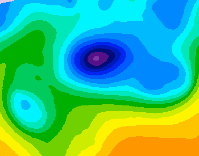 GDPS 500 millibar geopotential height 120 hour forecast chart for Canada based on 2026/04/07 1200Z data