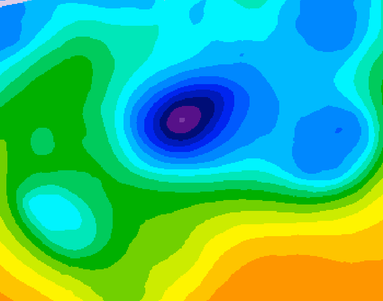 GDPS 500 millibar geopotential height 126 hour forecast chart for Canada based on 2026/04/07 1200Z data