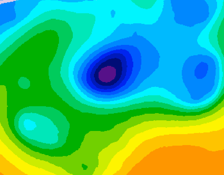 GDPS 500 millibar geopotential height 132 hour forecast chart for Canada based on 2026/04/07 1200Z data