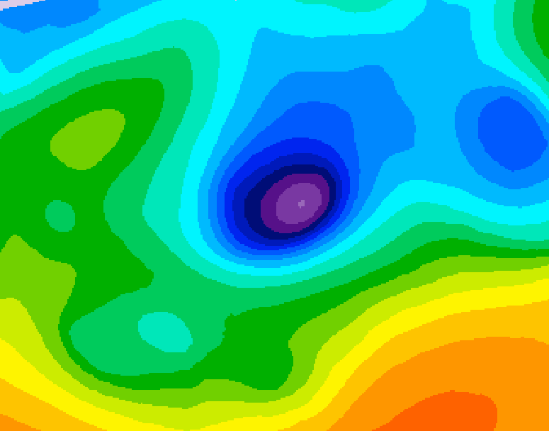 GDPS 500 millibar geopotential height 150 hour forecast chart for Canada based on 2026/04/07 1200Z data