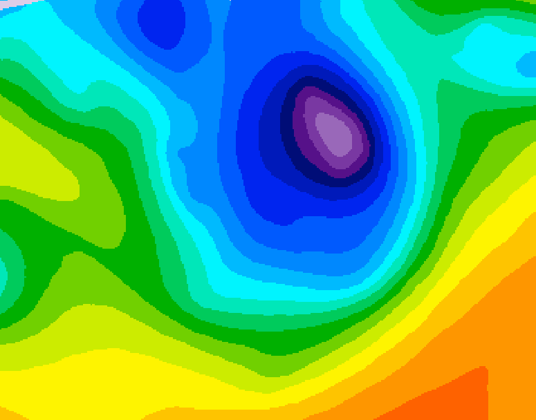 GDPS 500 millibar geopotential height 198 hour forecast chart for Canada based on 2026/04/07 1200Z data