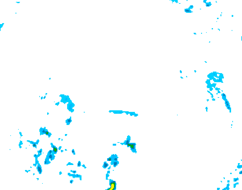 GDPS precipitation 126 hour forecast chart for Canada based on 2026/04/07 0000Z data