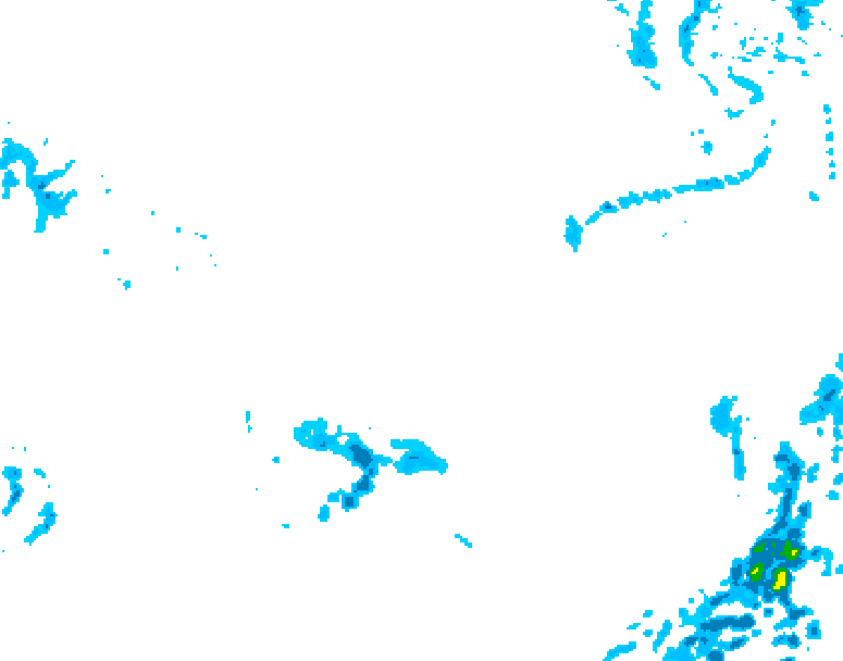 GDPS precipitation 018 hour forecast chart for Canada based on 2026/04/07 1200Z data