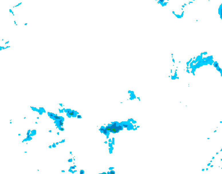 GDPS precipitation 126 hour forecast chart for Canada based on 2026/04/07 1200Z data