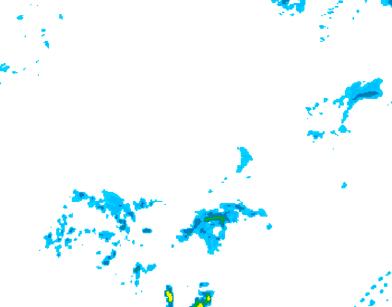 GDPS precipitation 132 hour forecast chart for Canada based on 2026/04/07 1200Z data