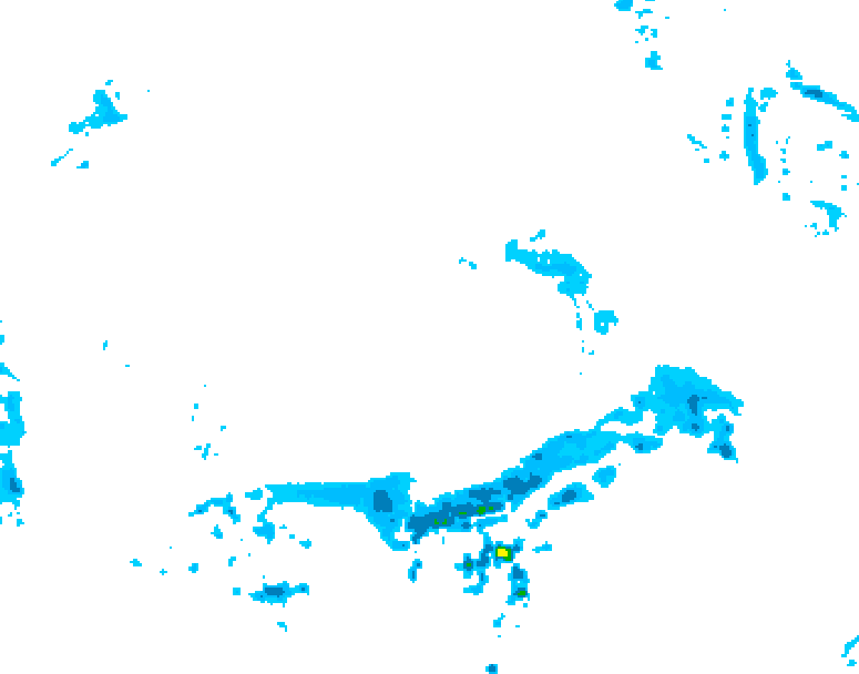 GDPS precipitation 156 hour forecast chart for Canada based on 2026/04/07 1200Z data