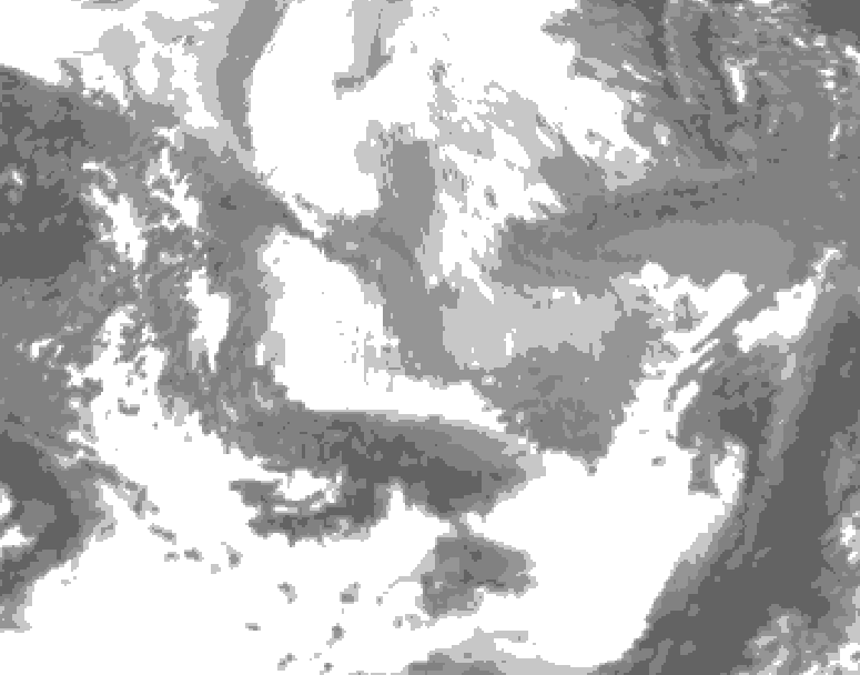GDPS total cloud 030 hour forecast chart for Canada based on 2026/04/07 0000Z data