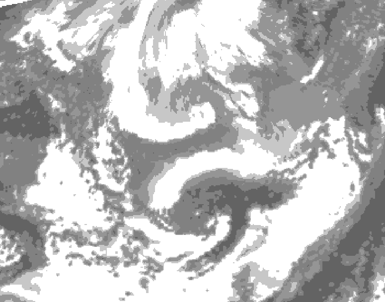 GDPS total cloud 054 hour forecast chart for Canada based on 2026/04/07 0000Z data
