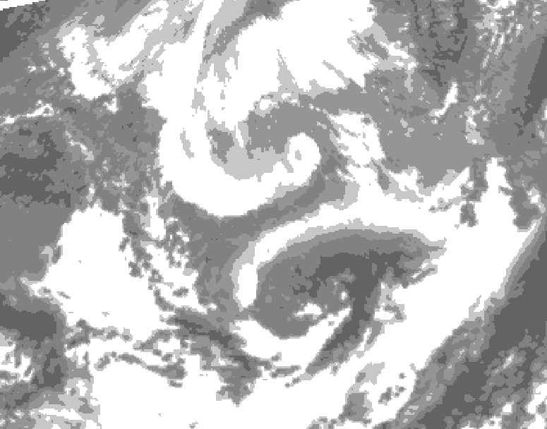 GDPS total cloud 060 hour forecast chart for Canada based on 2026/04/07 0000Z data