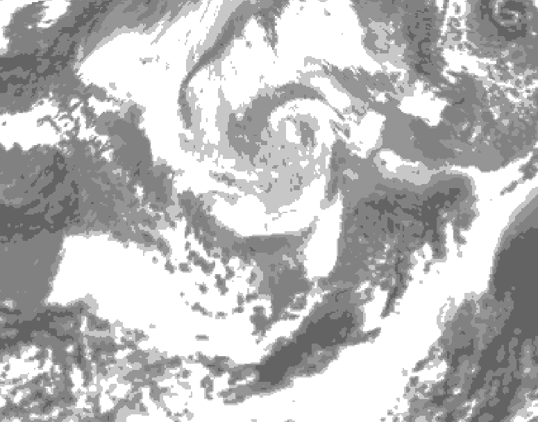 GDPS total cloud 078 hour forecast chart for Canada based on 2026/04/07 0000Z data