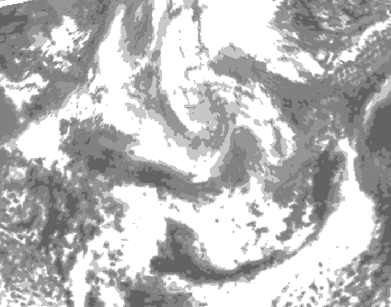 GDPS total cloud 108 hour forecast chart for Canada based on 2026/04/07 0000Z data