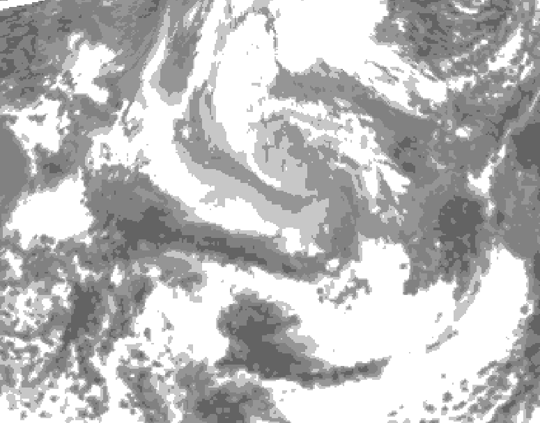 GDPS total cloud 114 hour forecast chart for Canada based on 2026/04/07 0000Z data