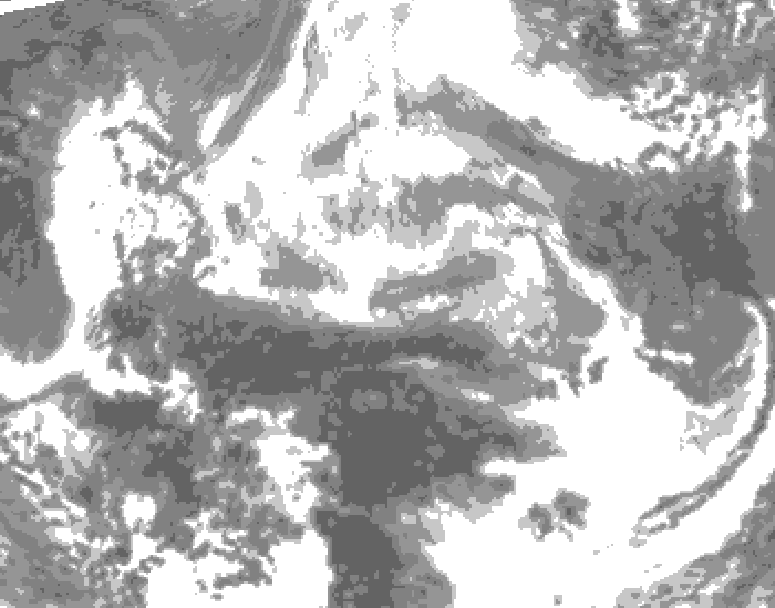 GDPS total cloud 132 hour forecast chart for Canada based on 2026/04/07 0000Z data