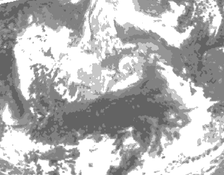 GDPS total cloud 150 hour forecast chart for Canada based on 2026/04/07 0000Z data