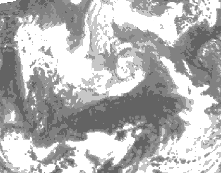 GDPS total cloud 156 hour forecast chart for Canada based on 2026/04/07 0000Z data