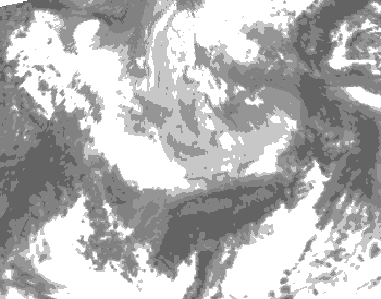 GDPS total cloud 186 hour forecast chart for Canada based on 2026/04/07 0000Z data
