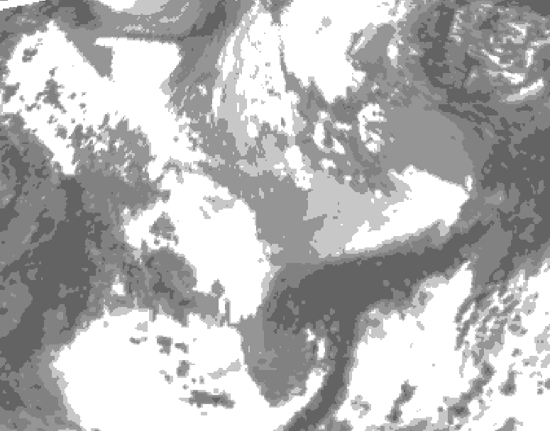 GDPS total cloud 198 hour forecast chart for Canada based on 2026/04/07 0000Z data