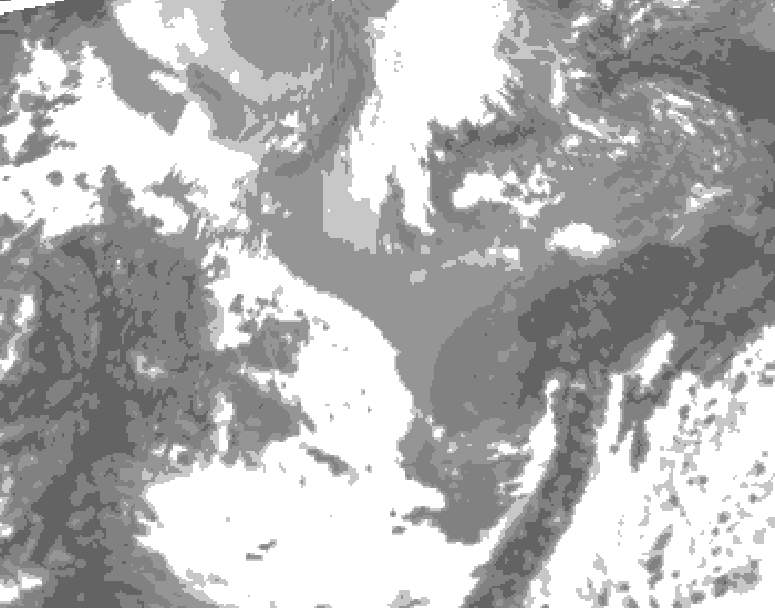 GDPS total cloud 216 hour forecast chart for Canada based on 2026/04/07 0000Z data