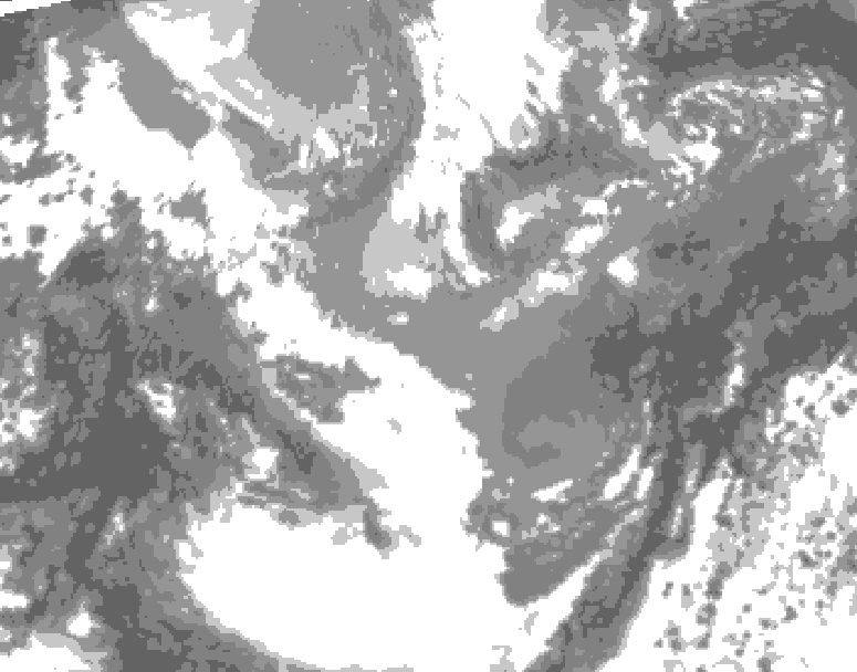 GDPS total cloud 222 hour forecast chart for Canada based on 2026/04/07 0000Z data