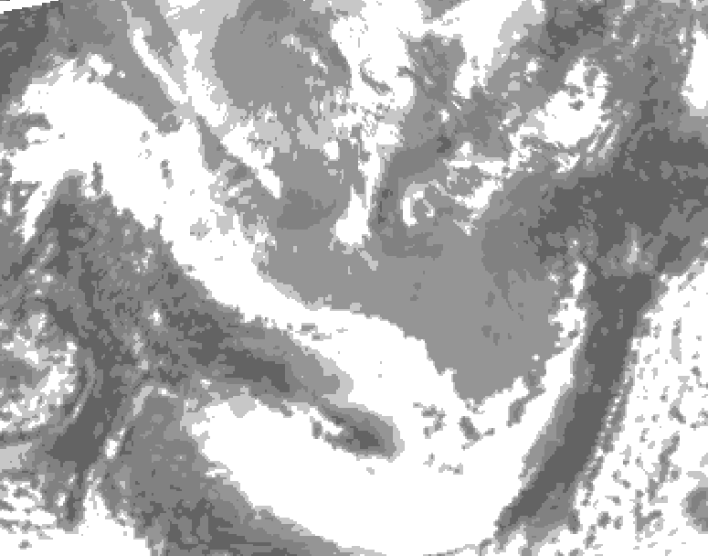 GDPS total cloud 234 hour forecast chart for Canada based on 2026/04/07 0000Z data