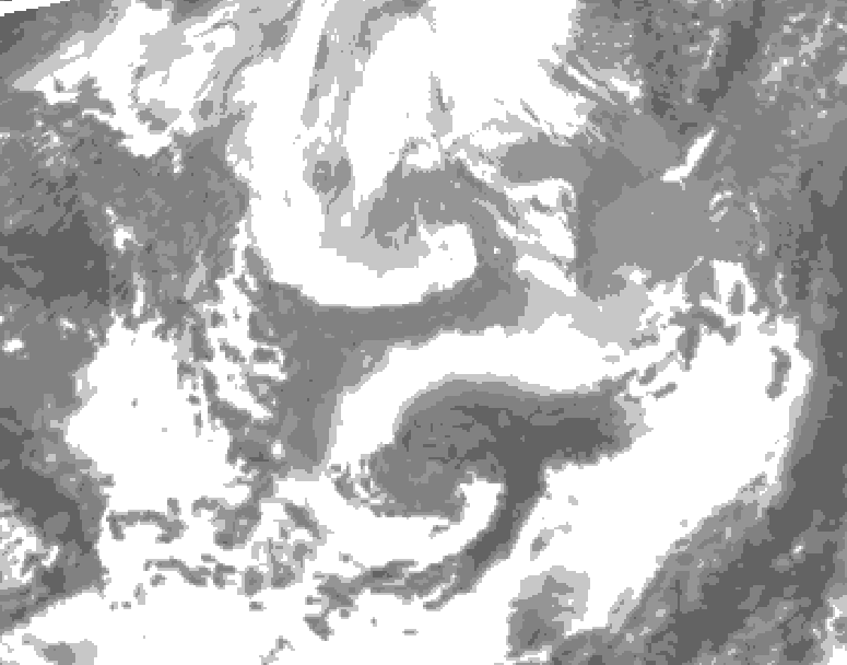 GDPS total cloud 042 hour forecast chart for Canada based on 2026/04/07 1200Z data