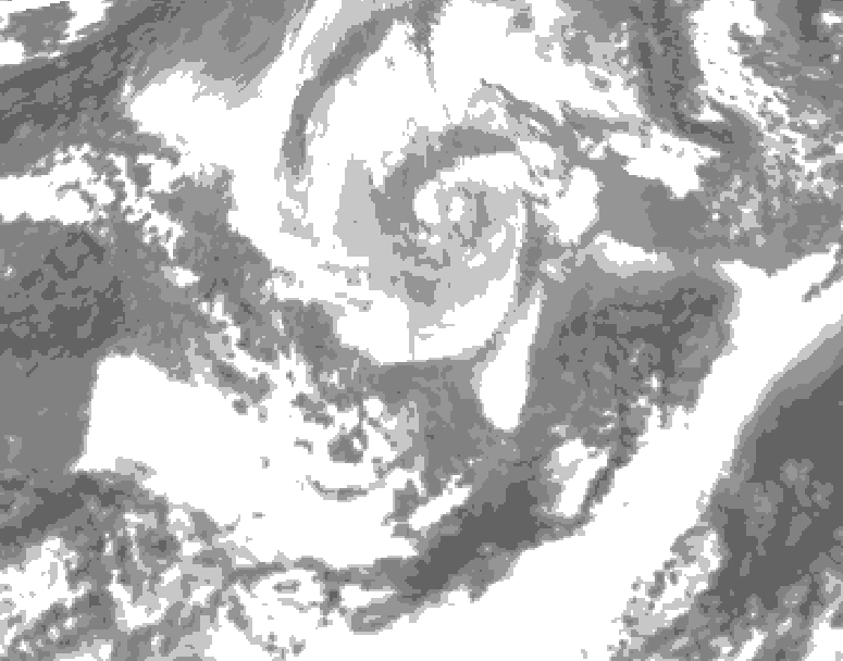GDPS total cloud 066 hour forecast chart for Canada based on 2026/04/07 1200Z data
