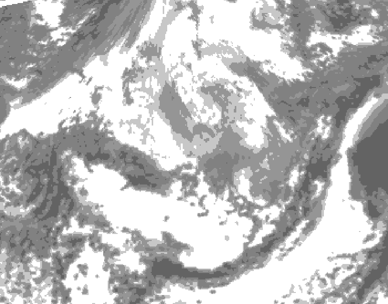 GDPS total cloud 090 hour forecast chart for Canada based on 2026/04/07 1200Z data