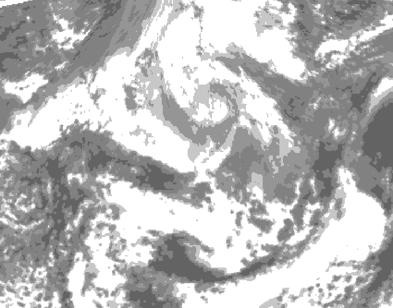 GDPS total cloud 096 hour forecast chart for Canada based on 2026/04/07 1200Z data