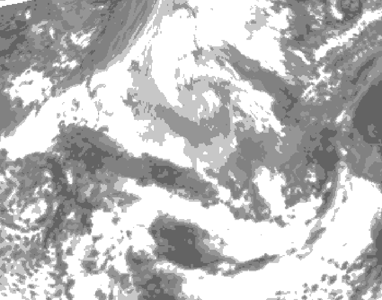 GDPS total cloud 102 hour forecast chart for Canada based on 2026/04/07 1200Z data