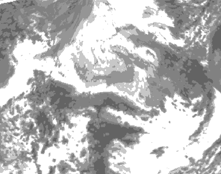 GDPS total cloud 114 hour forecast chart for Canada based on 2026/04/07 1200Z data