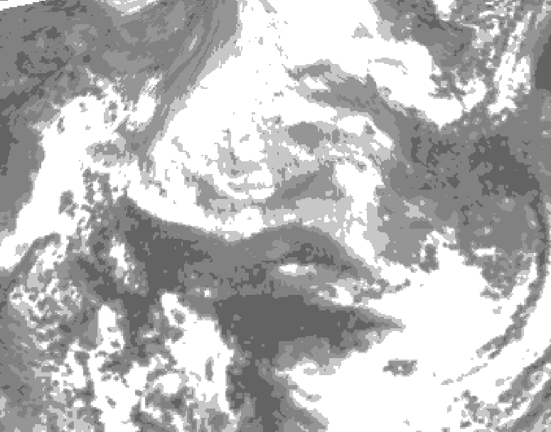GDPS total cloud 120 hour forecast chart for Canada based on 2026/04/07 1200Z data