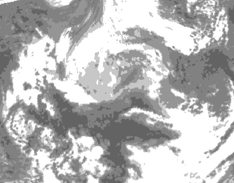 GDPS total cloud 126 hour forecast chart for Canada based on 2026/04/07 1200Z data