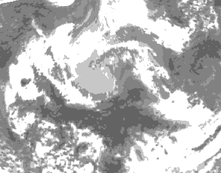 GDPS total cloud 132 hour forecast chart for Canada based on 2026/04/07 1200Z data