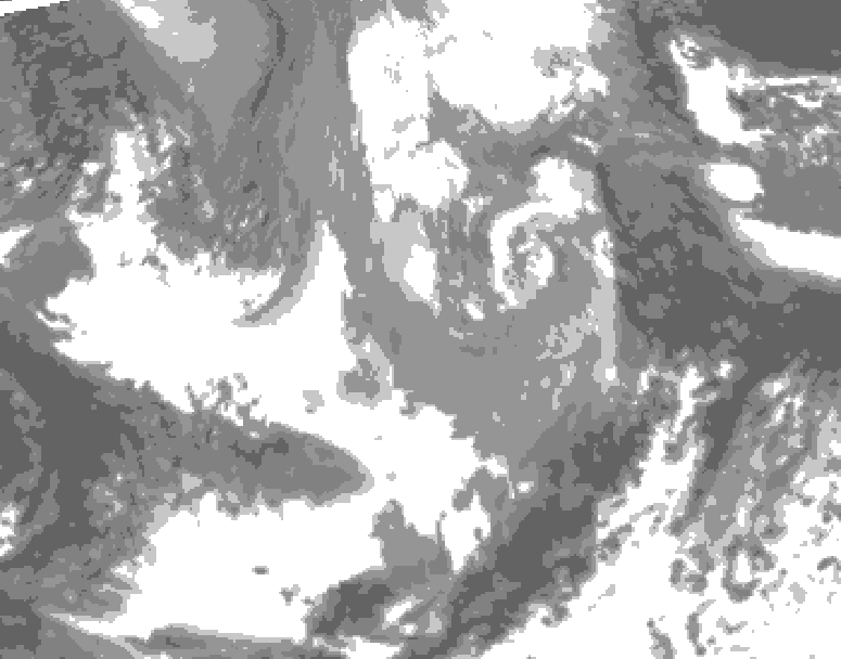 GDPS total cloud 186 hour forecast chart for Canada based on 2026/04/07 1200Z data