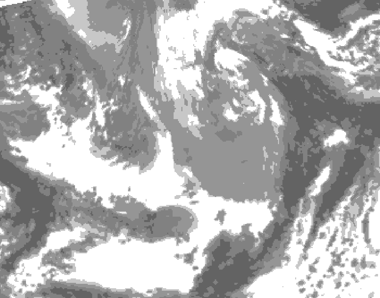 GDPS total cloud 198 hour forecast chart for Canada based on 2026/04/07 1200Z data