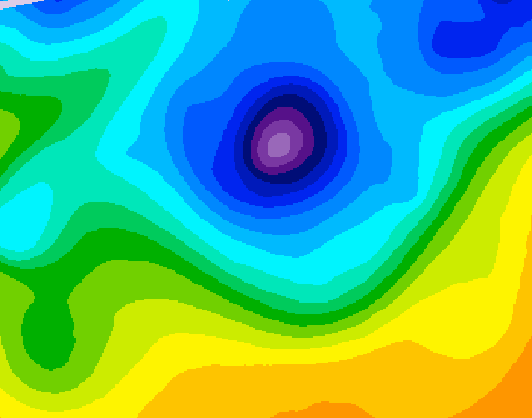 GDPS 500 millibar geopotential height 066 hour forecast chart for Canada based on 2026/04/08 0000Z data