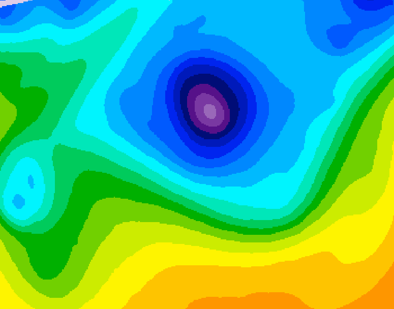 GDPS 500 millibar geopotential height 078 hour forecast chart for Canada based on 2026/04/08 0000Z data