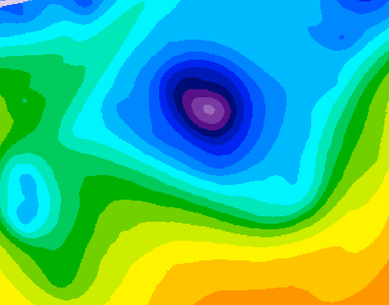 GDPS 500 millibar geopotential height 084 hour forecast chart for Canada based on 2026/04/08 0000Z data