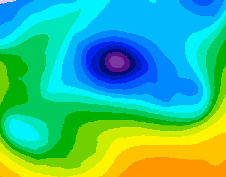 GDPS 500 millibar geopotential height 102 hour forecast chart for Canada based on 2026/04/08 0000Z data
