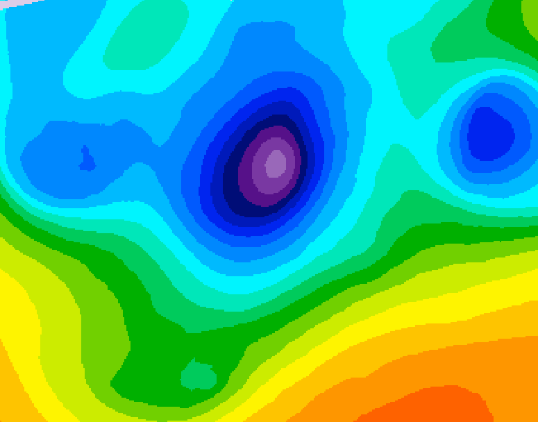 GDPS 500 millibar geopotential height 150 hour forecast chart for Canada based on 2026/04/08 0000Z data