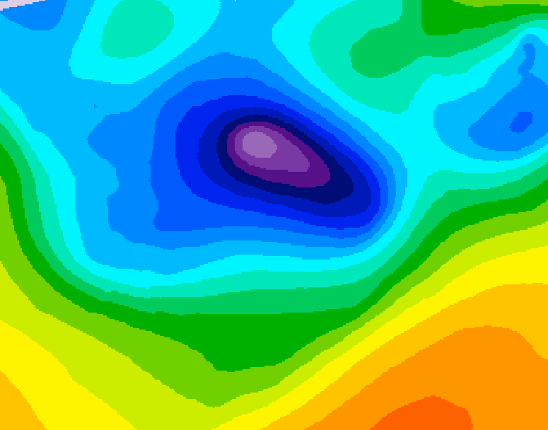 GDPS 500 millibar geopotential height 180 hour forecast chart for Canada based on 2026/04/08 0000Z data