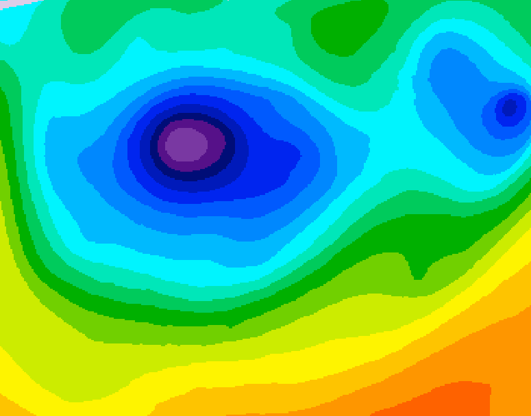 GDPS 500 millibar geopotential height 222 hour forecast chart for Canada based on 2026/04/08 0000Z data
