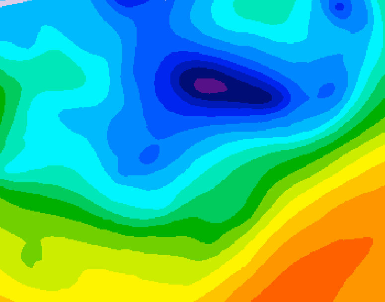 GDPS 500 millibar geopotential height 192 hour forecast chart for Canada based on 2026/04/08 1200Z data