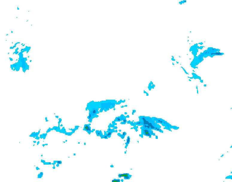 GDPS precipitation 126 hour forecast chart for Canada based on 2026/04/08 0000Z data