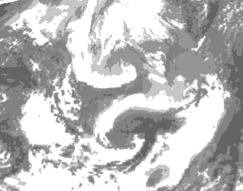 GDPS total cloud 030 hour forecast chart for Canada based on 2026/04/08 0000Z data