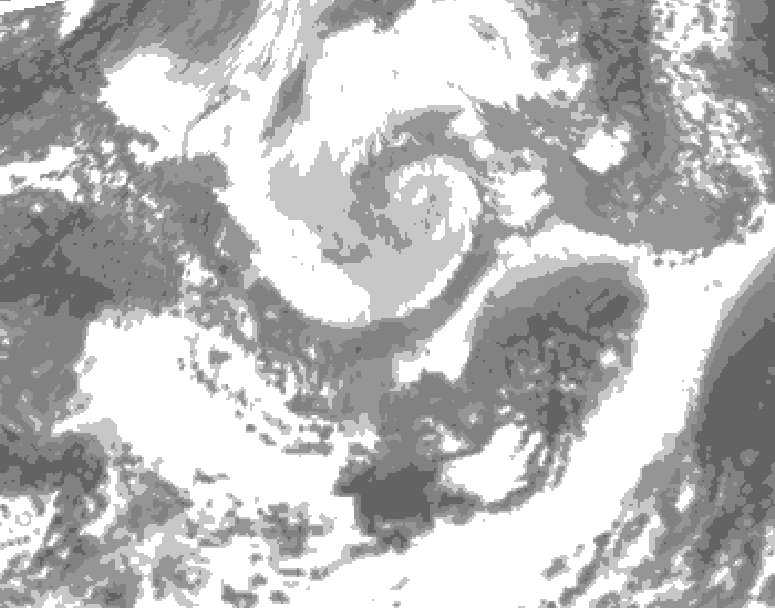 GDPS total cloud 048 hour forecast chart for Canada based on 2026/04/08 0000Z data