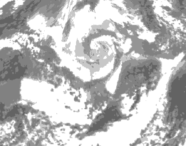 GDPS total cloud 054 hour forecast chart for Canada based on 2026/04/08 0000Z data