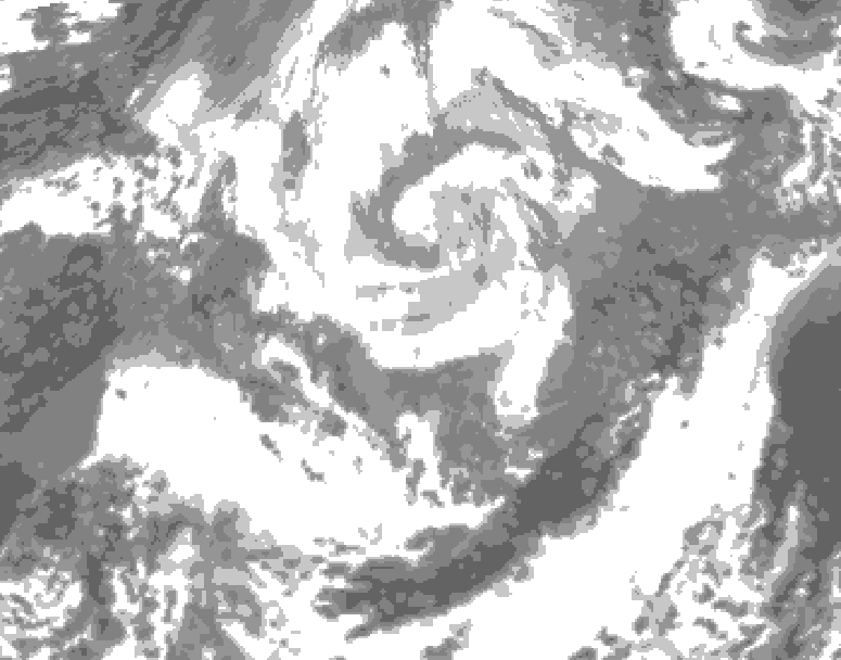 GDPS total cloud 060 hour forecast chart for Canada based on 2026/04/08 0000Z data