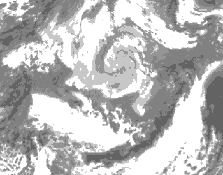 GDPS total cloud 066 hour forecast chart for Canada based on 2026/04/08 0000Z data